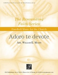 Adoro Te Devote Handbell sheet music cover Thumbnail